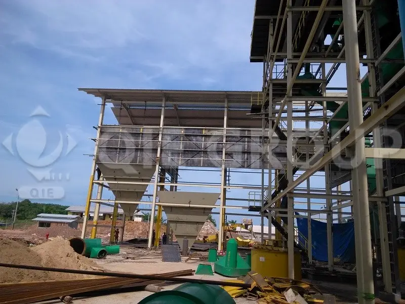 A palm kernel oil processing plant under construction with full turnkey engineering design