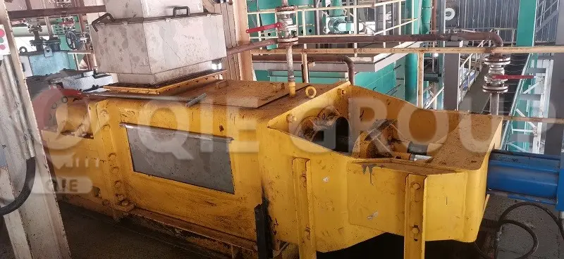 Equipment used for pressing palm fruit; basic equipment in palm oil processing plants.