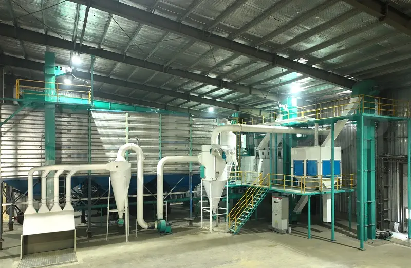 Equipo para la limpieza y el procesamiento preliminar de semillas oleaginosas utilizado en plantas de producción de aceites comestibles