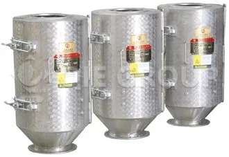 Tambor magnético permanente utilizado para eliminar impurezas ferromagnéticas de las semillas de lino antes de su procesamiento en aceite comestible