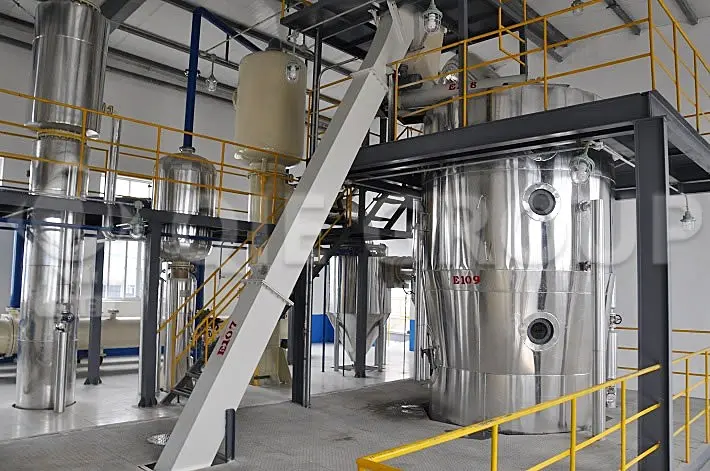 DTDC desolventizer toaster dryer cooler system for removing solvent and processing feed-grade soybean meal.