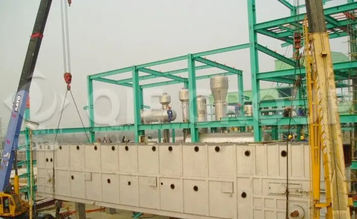 Instalación y montaje in situ de un extractor de circuito continuo para la extracción de aceite de salvado de arroz.