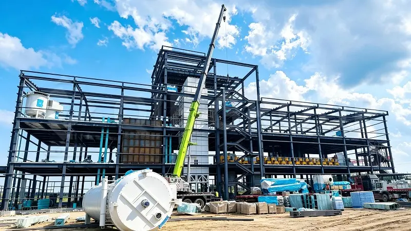 Rice bran oil processing equipment installation site