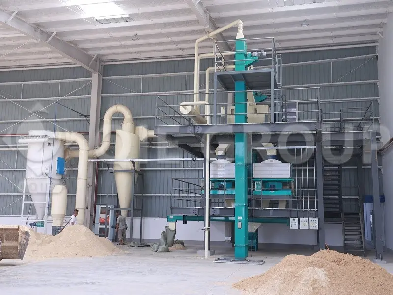 Rice bran pre-treatment workshop for oil extraction