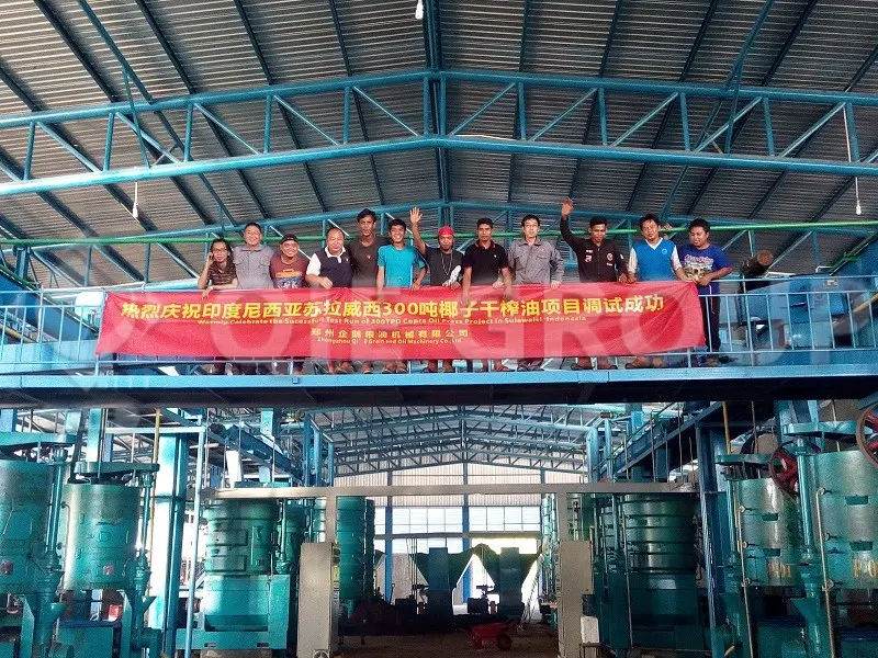 Commissioning of equipment at a 300TPD copra oil pressing plant