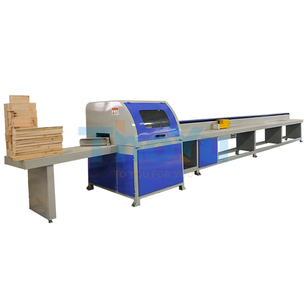 Operator quickly setting up the Tray Leg Nailer with intuitive touchscreen interface