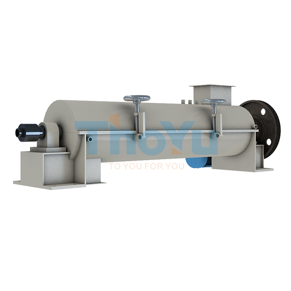 The ring-type glue mixer in operation