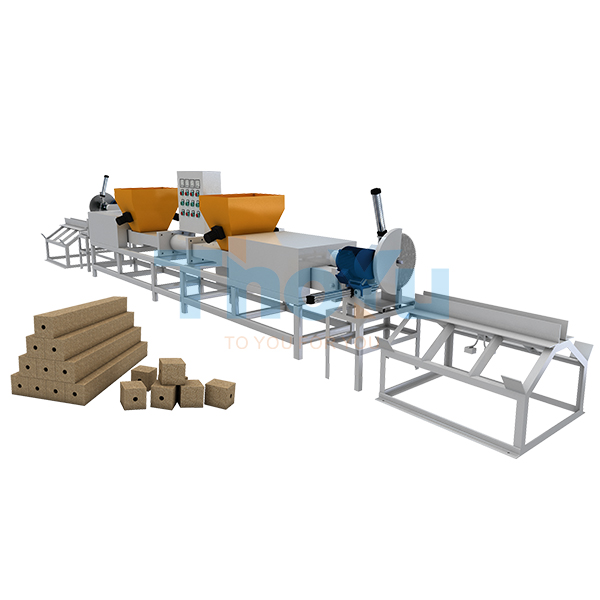 Operator training session with the automatic pallet leg nailing machine at a Chinese pallet factory