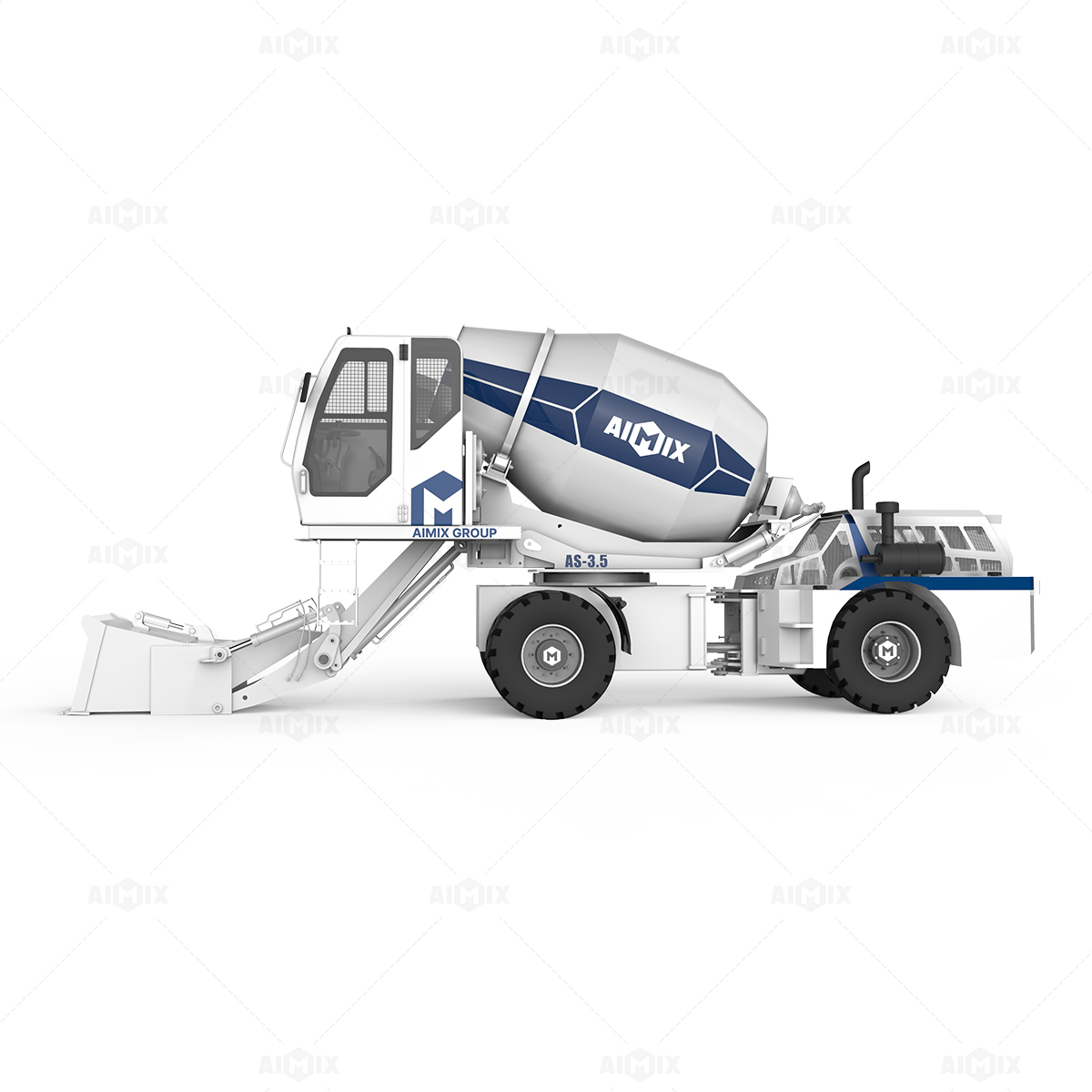 AS-2.6 Automated Concrete Mixer on a Rural Construction Site
