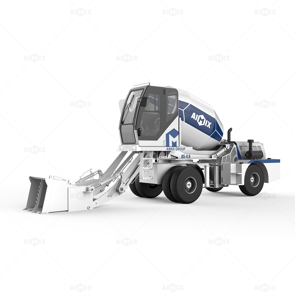 Workflow Chart Depicting Concrete Mixing Process Controlled by Smart Mixer