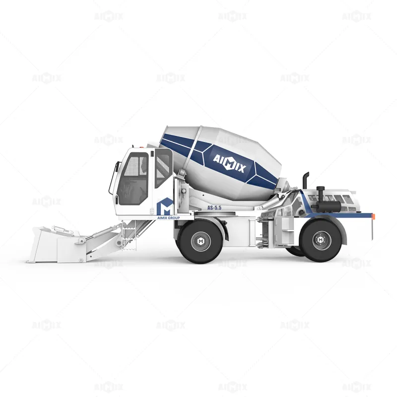 5.5 cubic meters self-loading concrete mixer truck