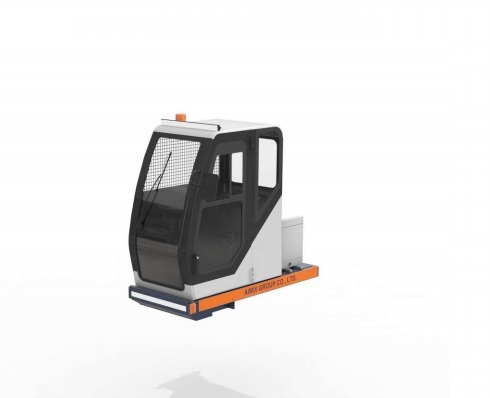 AS-2.6 2.6 cubic meters self-loading concrete mixer on a non-flat terrain