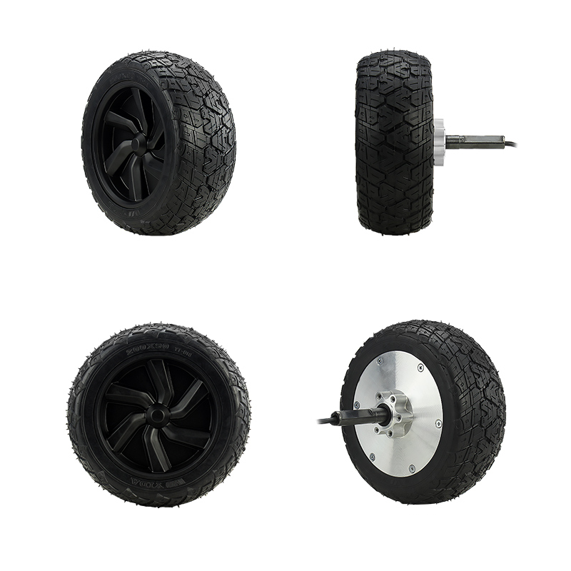 Diagram showing single-side shaft motor structure vs dual-shaft design, highlighting reduced friction points and improved torque transmission path