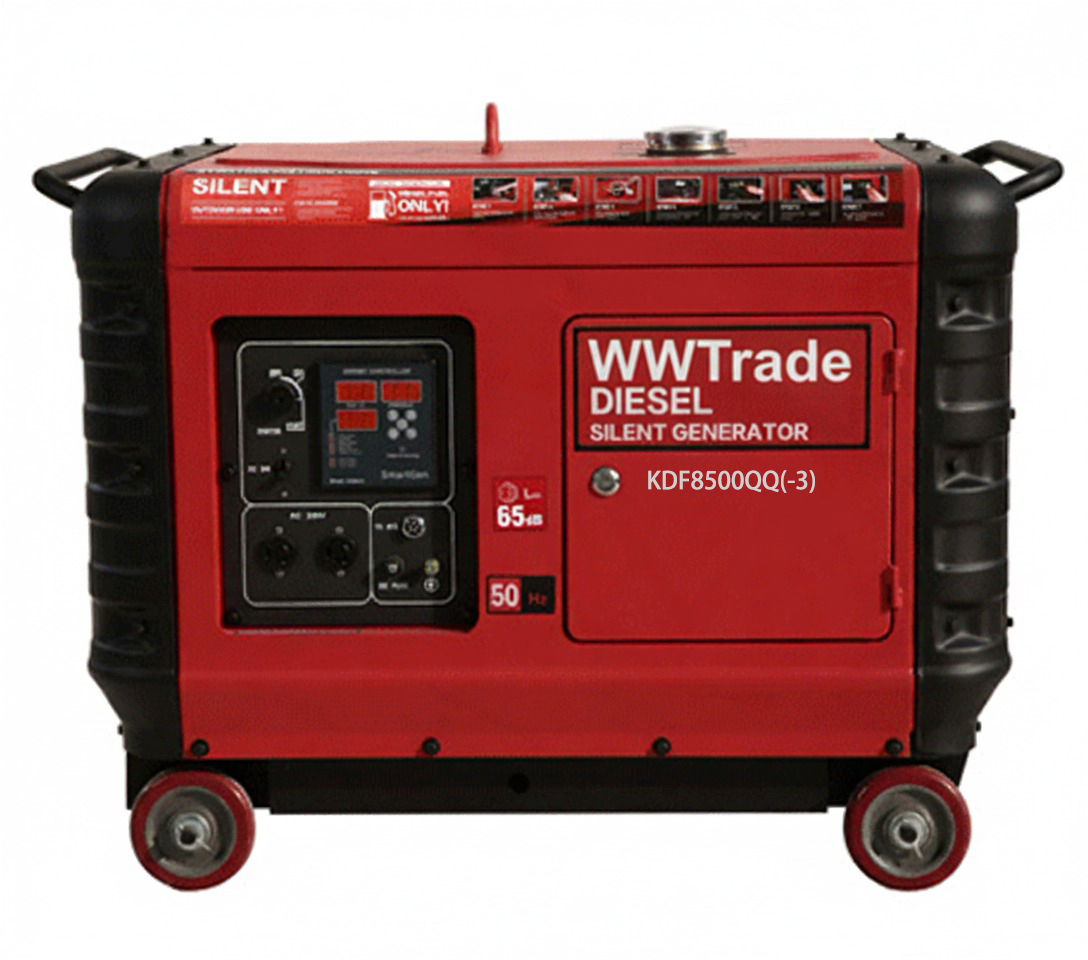 Vue détaillée du groupe électrogène diesel KD2V88F installé sur support acier rigide