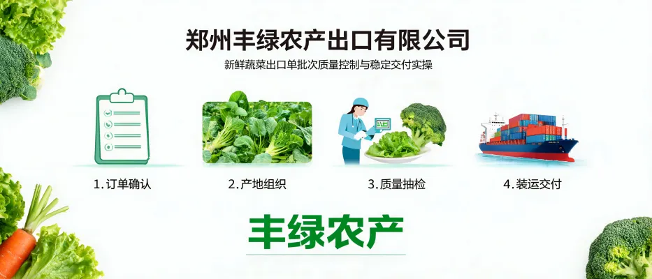 新鲜蔬菜出口装箱与质量抽检现场，展示单批次质量控制与装运流程