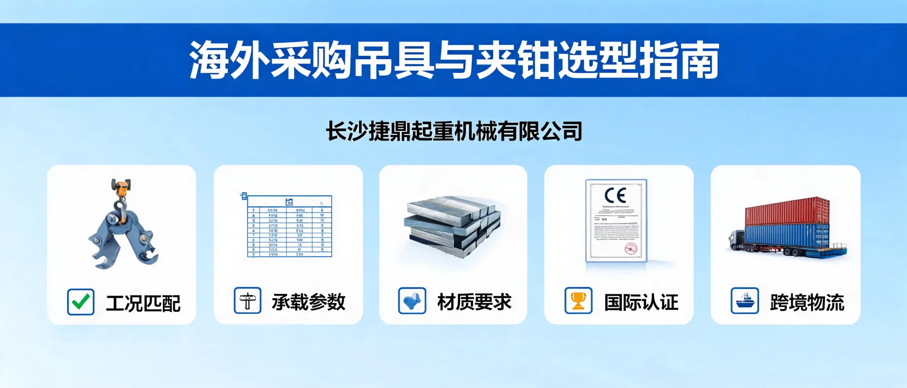 海外采购吊具与夹钳选型指南 | 长沙捷鼎起重机械有限公司