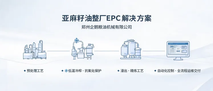亚麻籽油整厂EPC解决方案 | 企鹅粮油机械