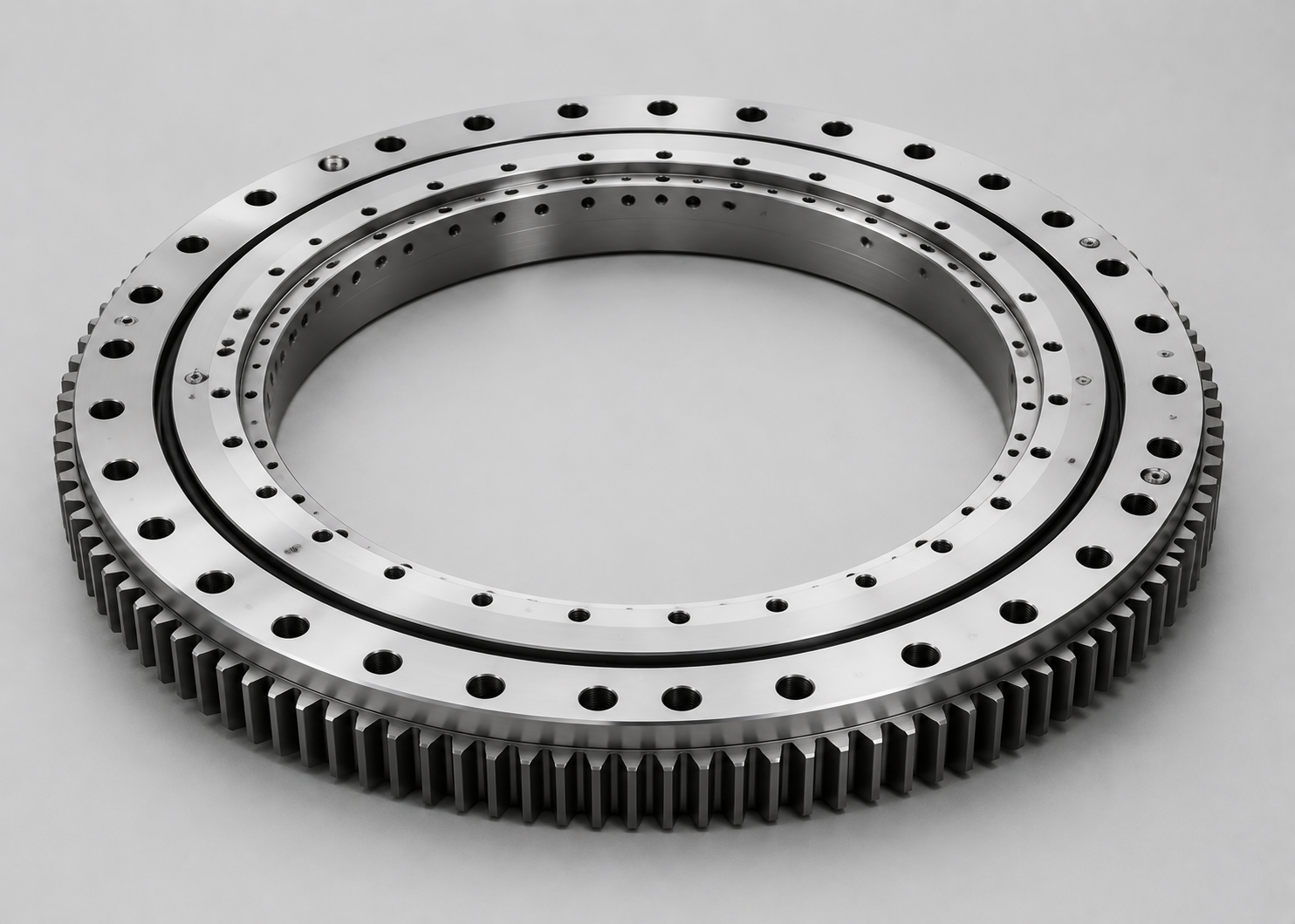 Wind turbine yaw and pitch bearing workpiece for hard turning