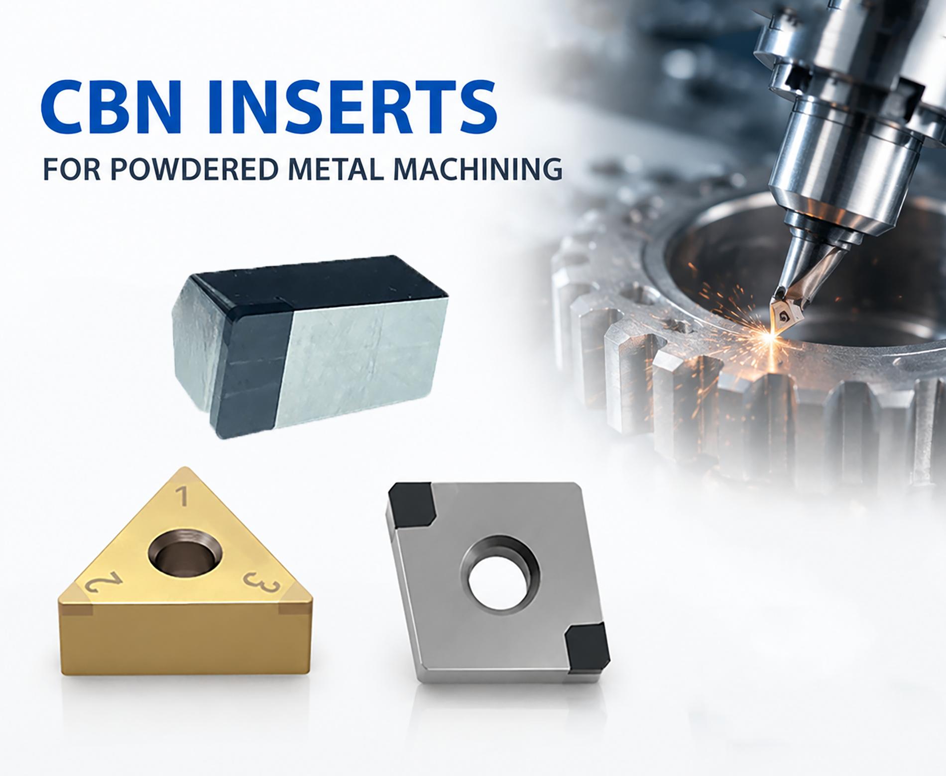 CBN uç ile toz metal parça finisaj ve kesintili tornalama uygulaması