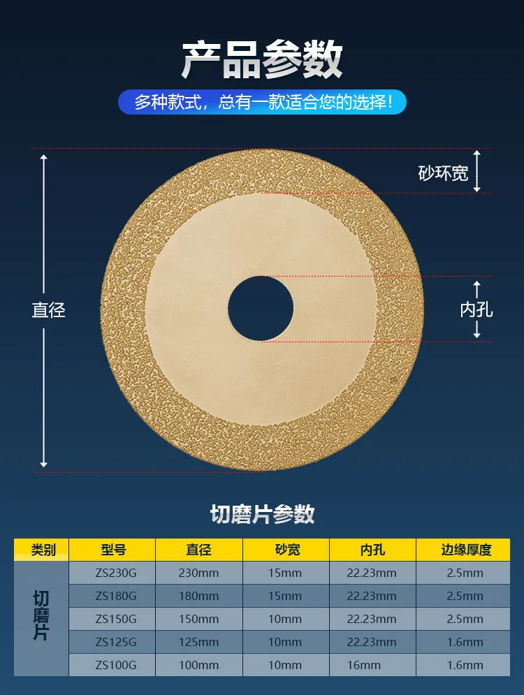 High-Performance Multi-Spec Diamond Brazed Cutting and Grinding Discs for Metal and Stone Processing