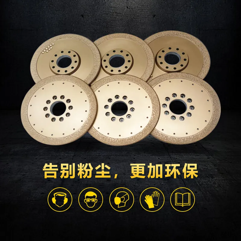 Brazed diamond cutting discs