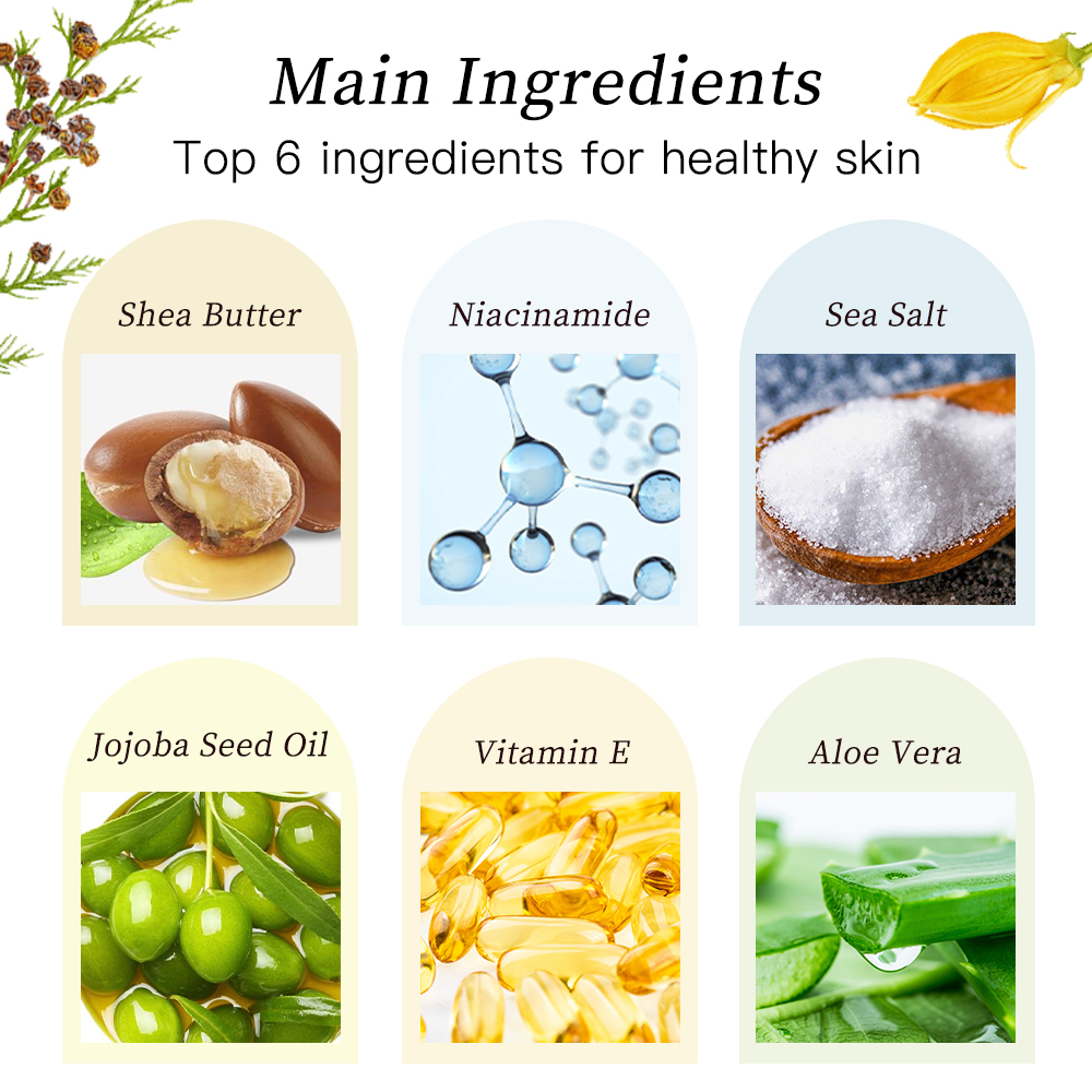 The image of using body scrub