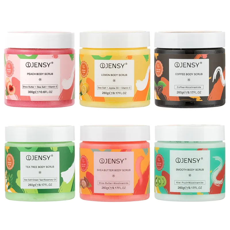 Natural Whitening Exfoliating Coffee Green Tea Body Scrub-8