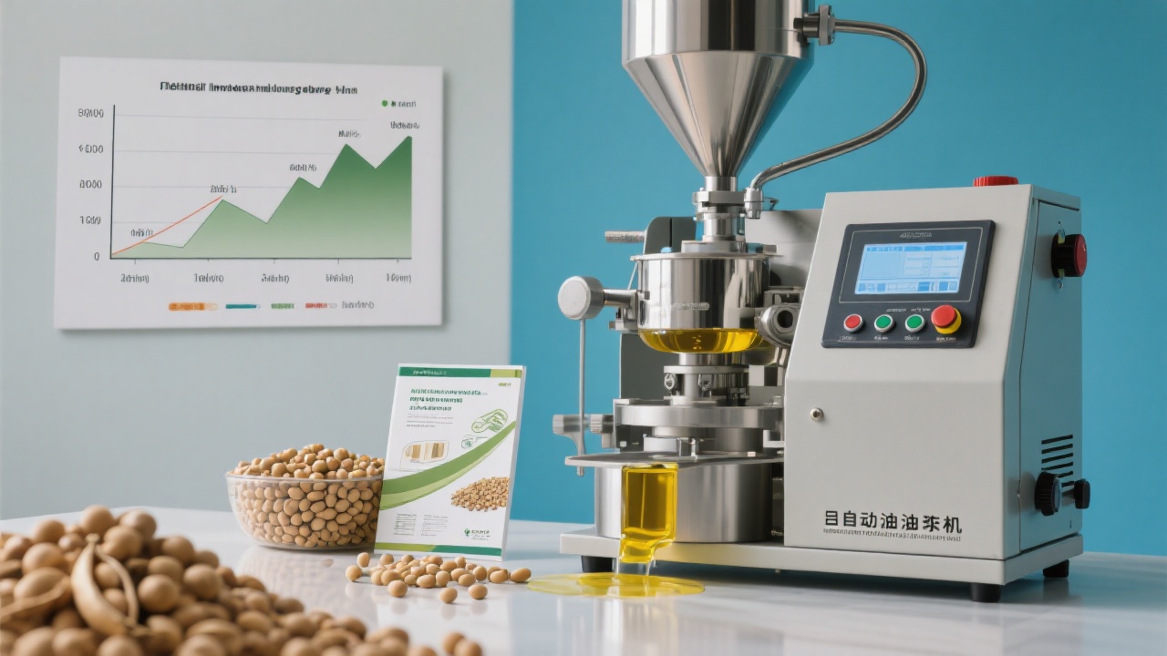 Feeding raw materials into the Qieer WF - J168 oil press