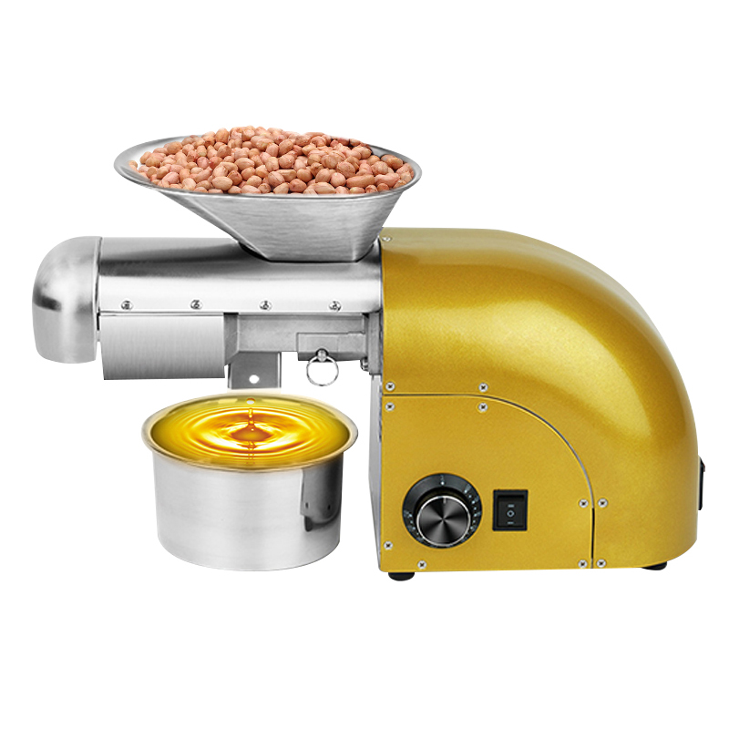 The compact Qieer WF - J168 oil press in a small kitchen